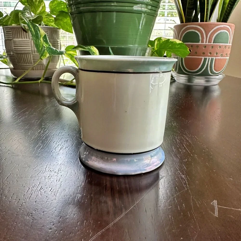 Anitque Shaving Mug Early 1900's Floral Arrangement Design